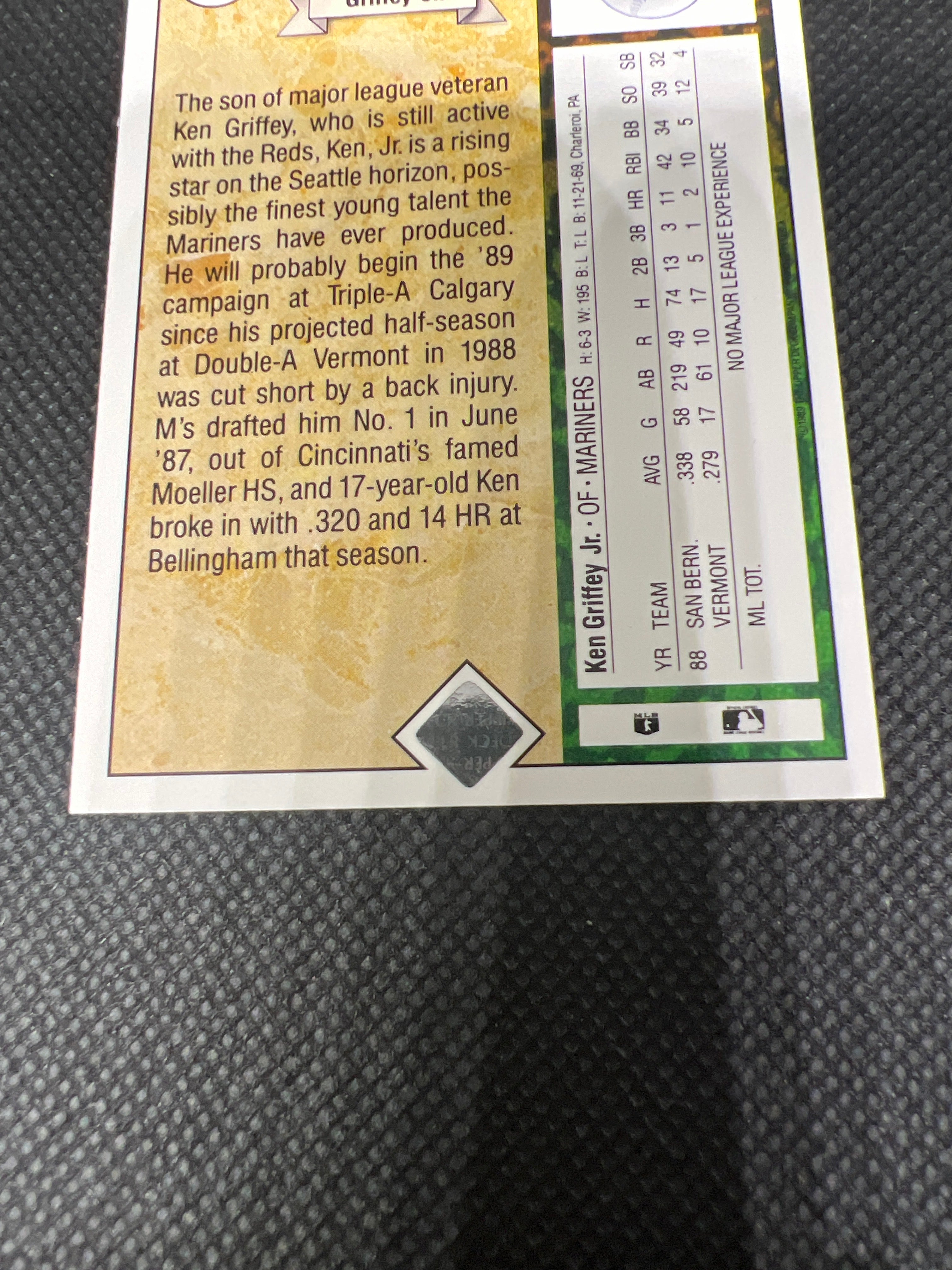 1989 Upper Deck Ken Griffey Jr RC #1