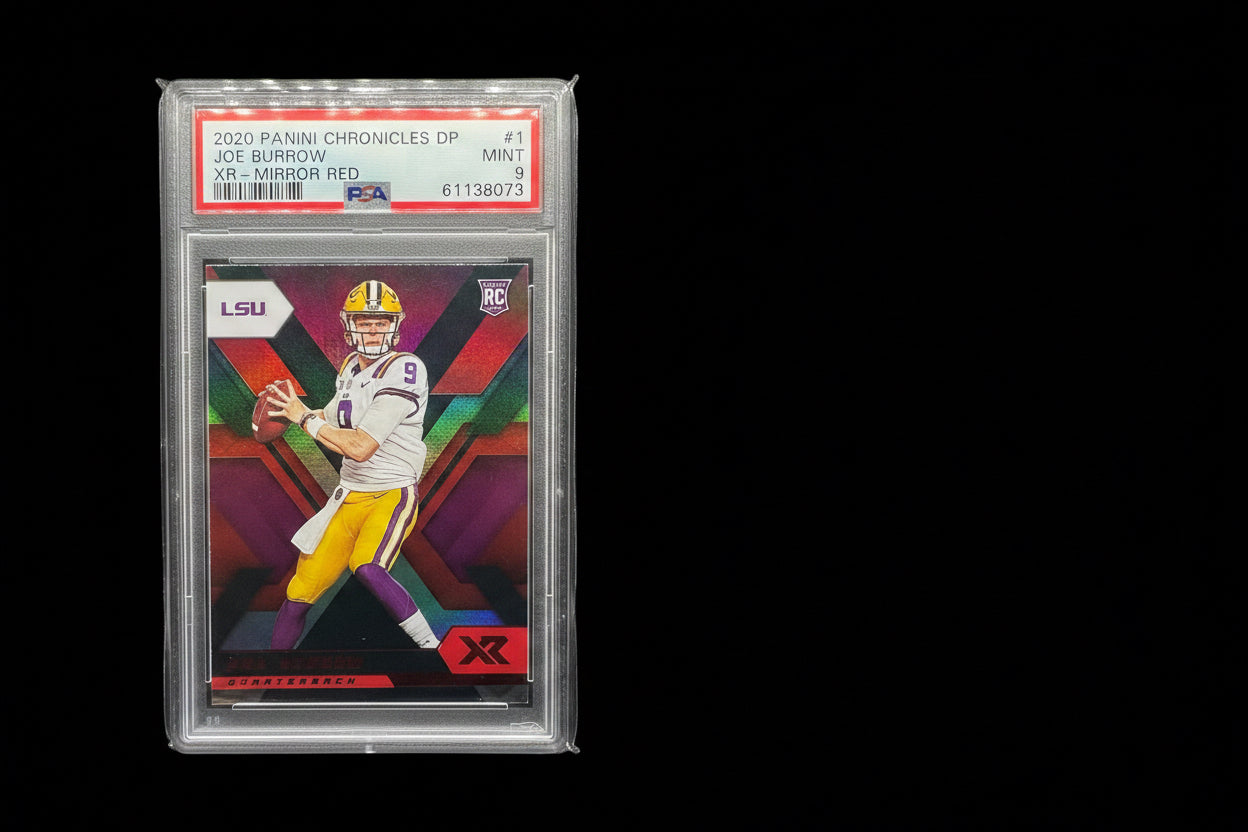 2020 Panini Chronicles DP JOE BURROW XR-Mirror Red #1 PSA 9!