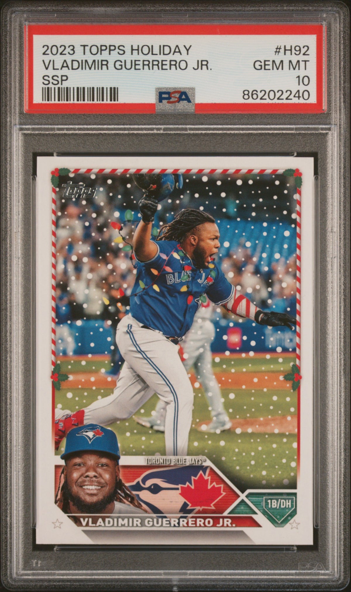 2023 Topps Holiday #H92 Vladimir Guerrero Jr. Ssp PSA 10
