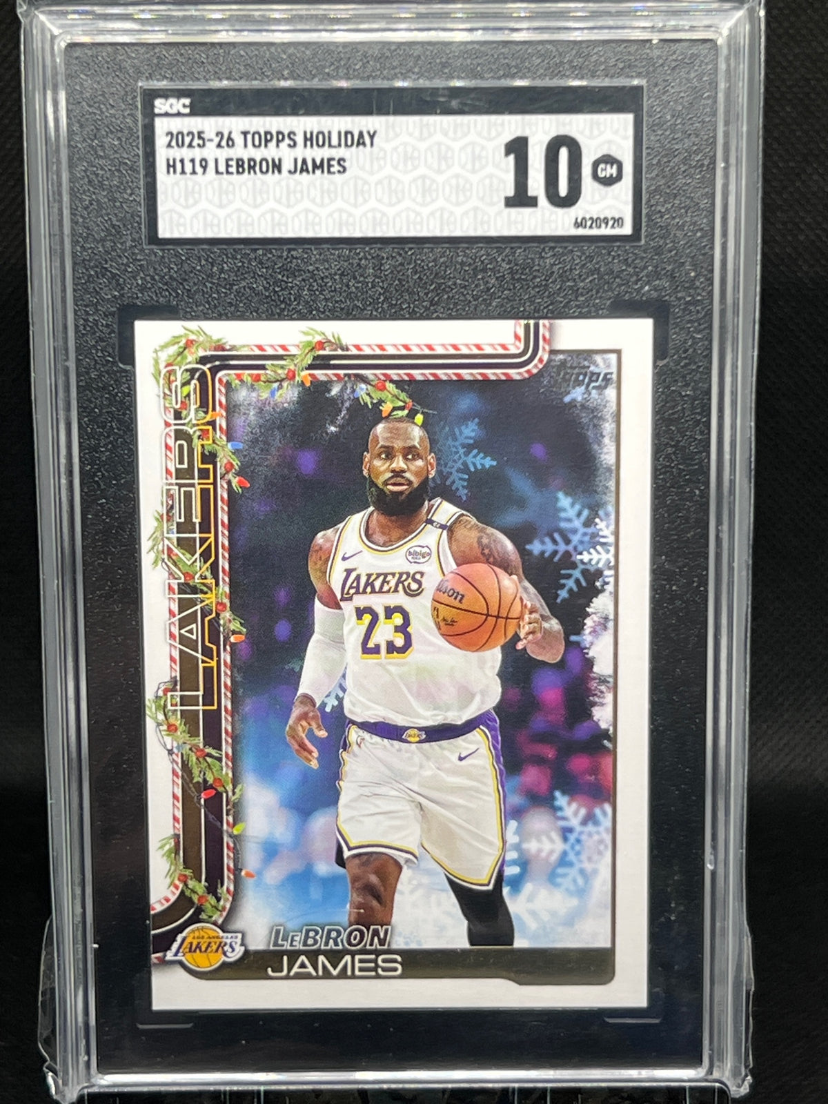 2025-26 Topps Holiday #H119 LeBron James SGC 10