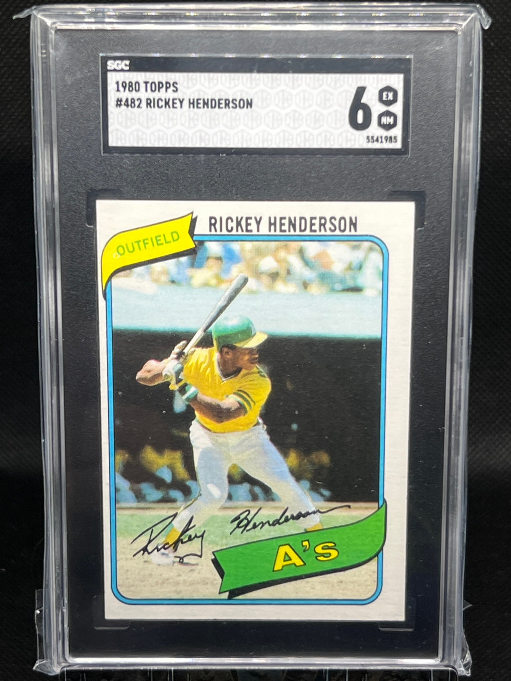 1980 Topps #482 Rickey Henderson SGC 6
