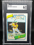1980 Topps #482 Rickey Henderson SGC 6
